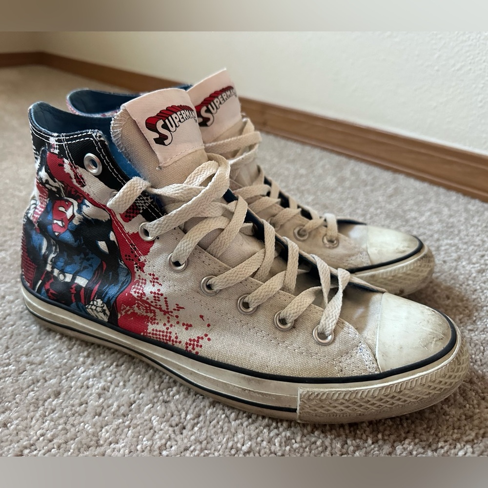 Limited edition Superman Converse, size 10.5